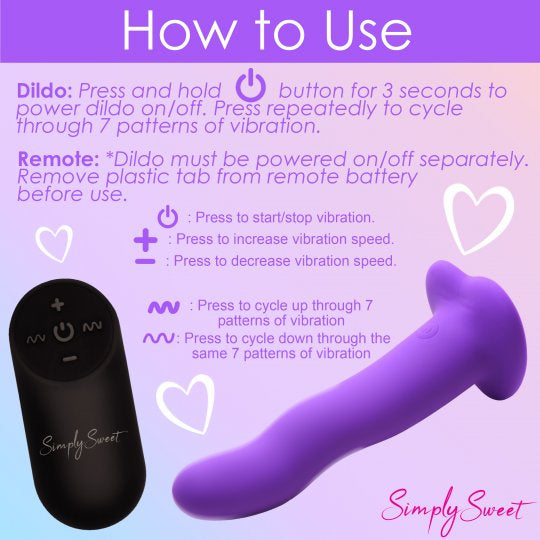 Simply Sweet 21X Vibrating Wavy Silicone Dildo