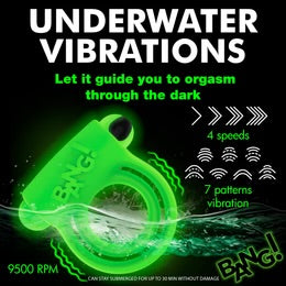 Bang Glow-in-the-Dark Silicone Vibrating Cock Ring