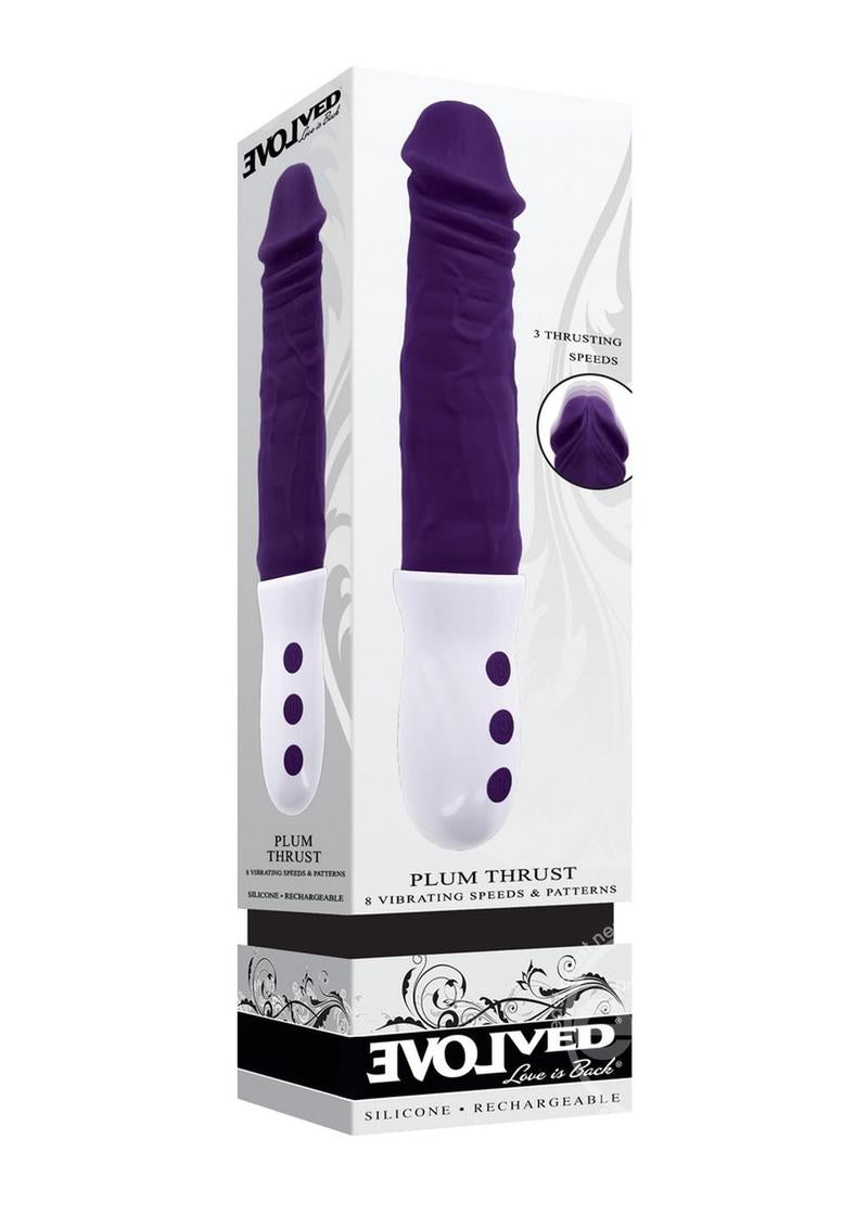 Evolved Silicone Plum Thrust Dildo