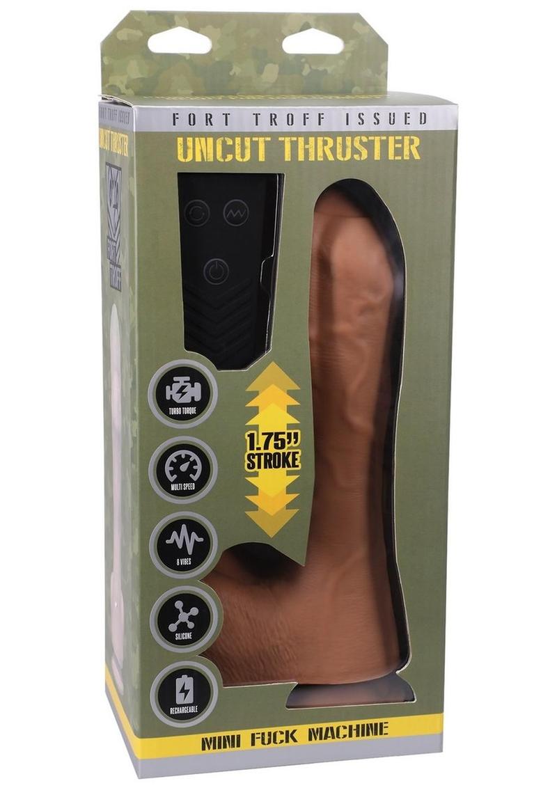 Fort Troff Uncut Thruster Rechargeable Silicone Mini Machine Dildo
