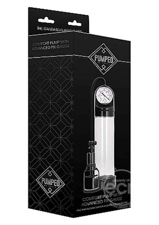 Pumped by Shots Comfort Penis Pump with Advanced PSI Gauge-Clear