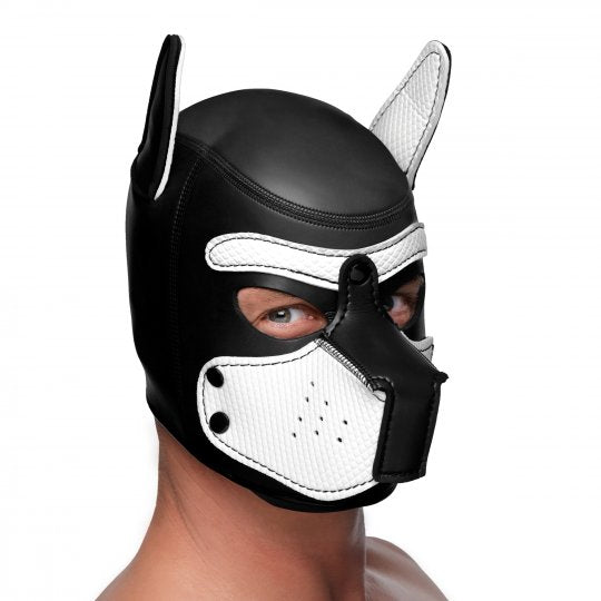 Spike Neoprene Puppy Hood Mask-White