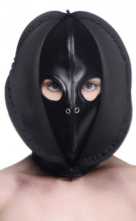 Strict Zip Front Bondage Hood Mask