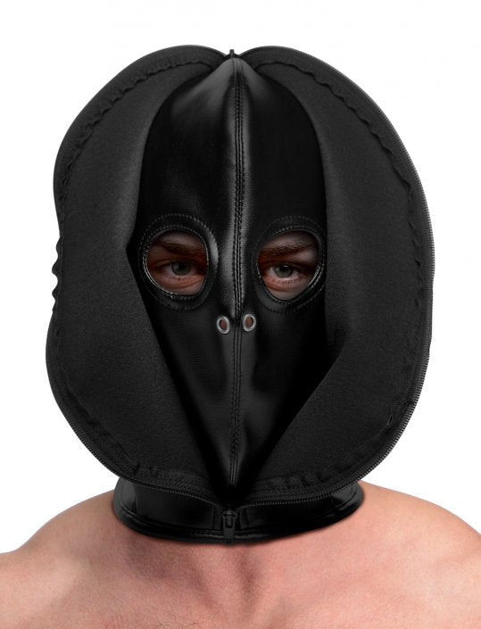 Strict Zip Front Bondage Hood Mask