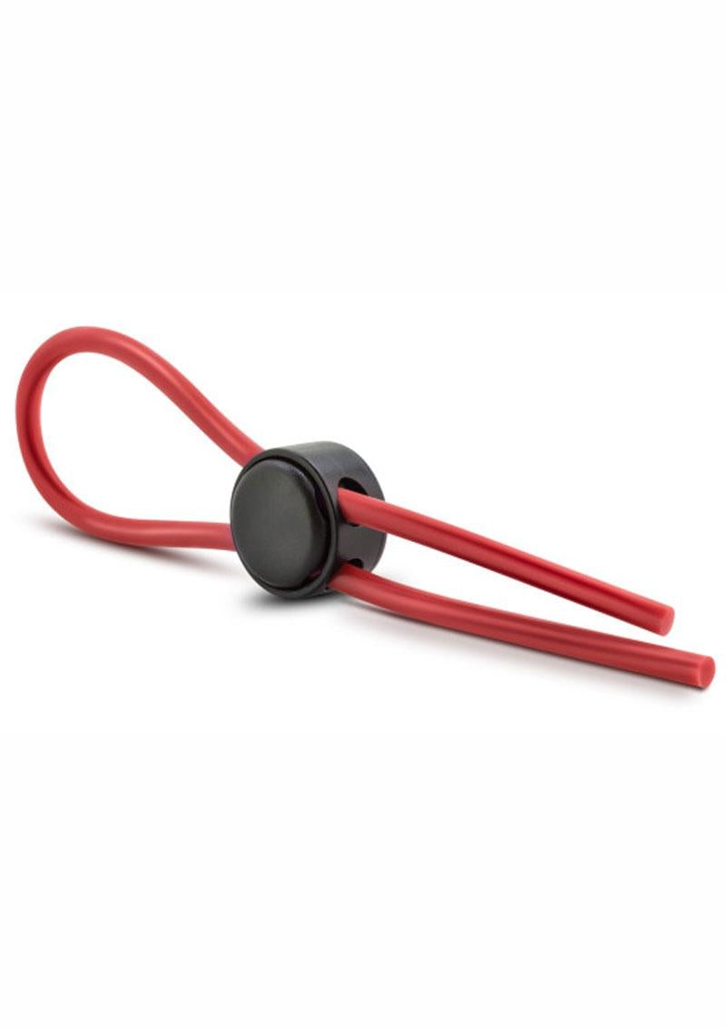 Stay Hard Silicone Loop Cock Ring- Red