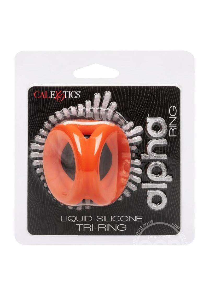 Alpha Liquid Silicone Tri-Ring- Orange