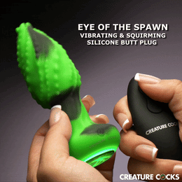 Creature Cocks Eye of the Spawn Vibrating & Squirming Silicone Butt Plug