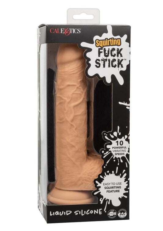 Automatic Squirting Fuck Stick Silicone Realistic Dildo with Suction Cup-Vanillla