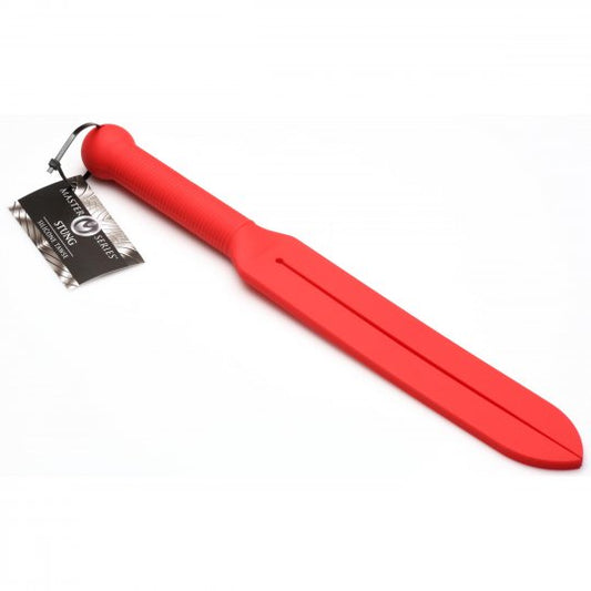 Master Series Stung Silicone Tawse Paddle-Red