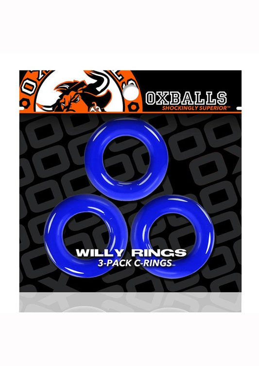 Oxballs Willy Rings Cock Rings (3 Pack) Blue