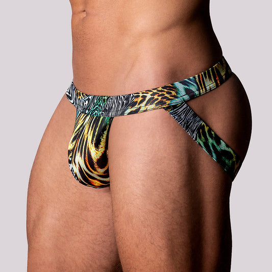 Male Power Go Wild Sport Jock Multi-Animal (Choose Size)