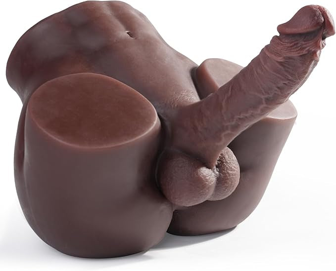Goyha 10.5LB 2 in 1 Male Torso Sex Doll with Dildo and Balls (Choose Color)