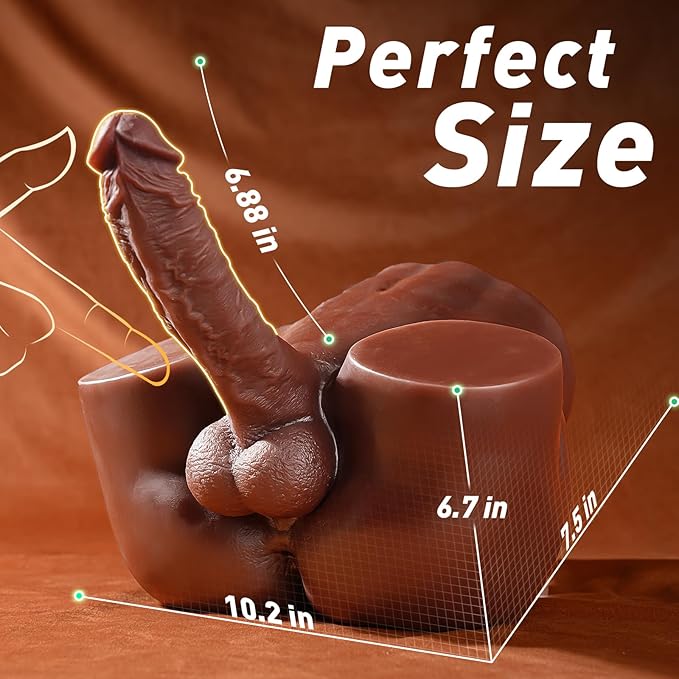 Goyha 10.5LB 2 in 1 Male Torso Sex Doll with Dildo and Balls (Choose Color)
