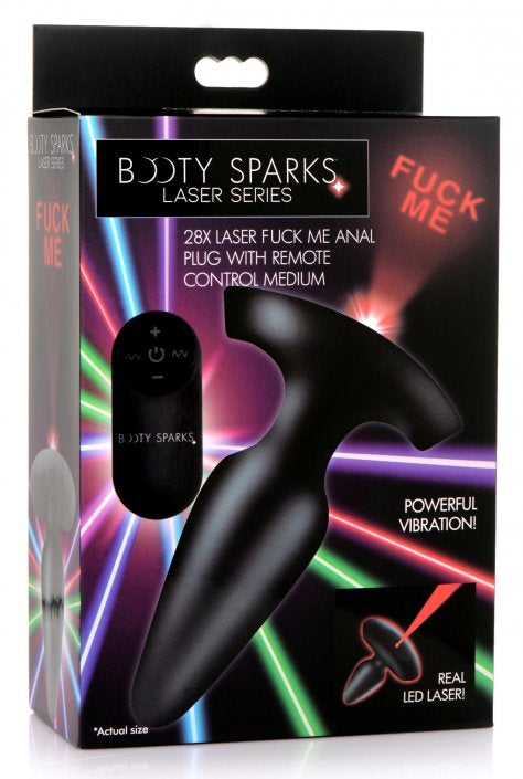Booty Sparks 28X Laser Fuck Me Silicone Anal Plug with Remote Control-Medium