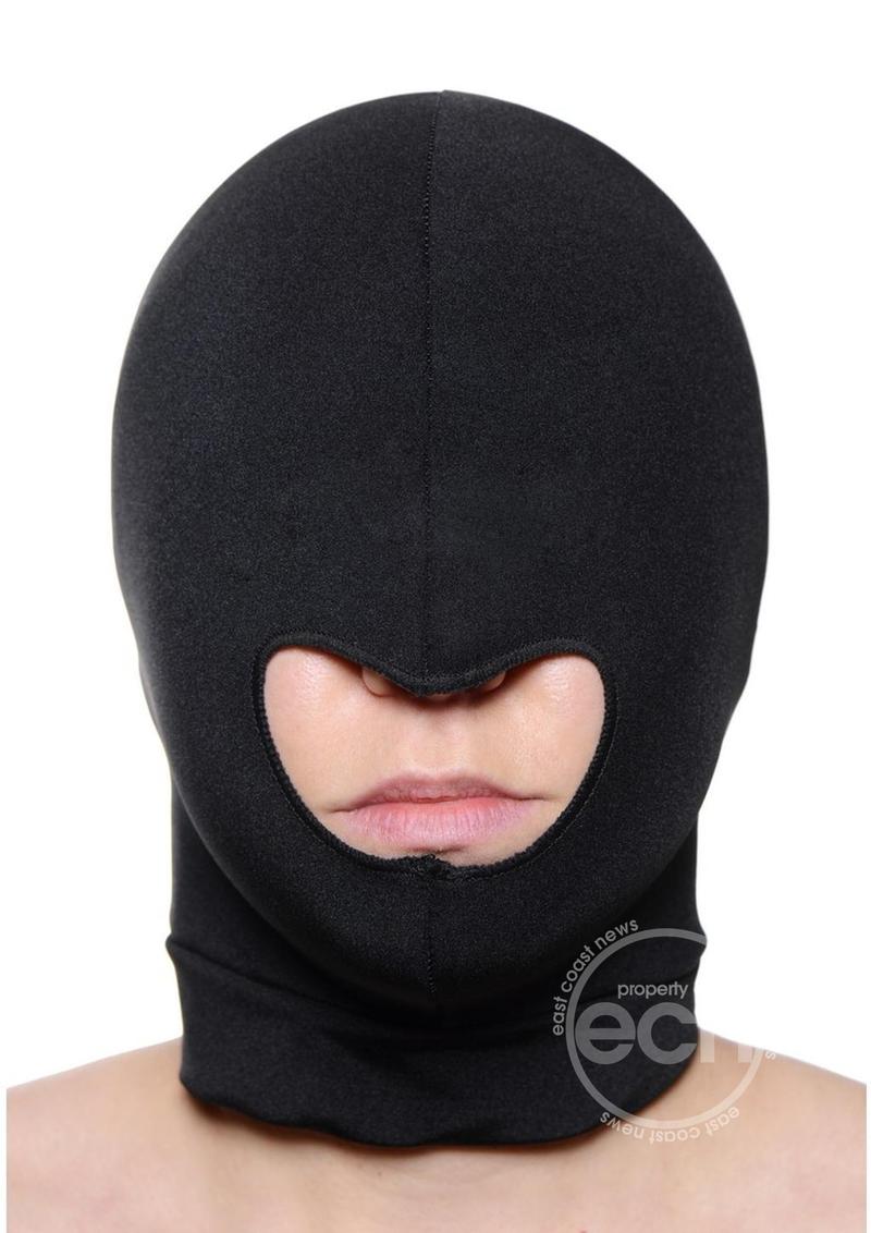 Master Series Blow Hole Open Mouth Spandex Hood-Black