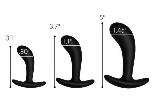 Master Series Dark Delights 3 Piece Curved Anal Trainer Set
