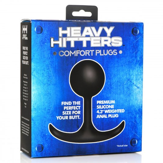 Heavy Hitters Premium Silicone Round Weighted Anal Plug-Large