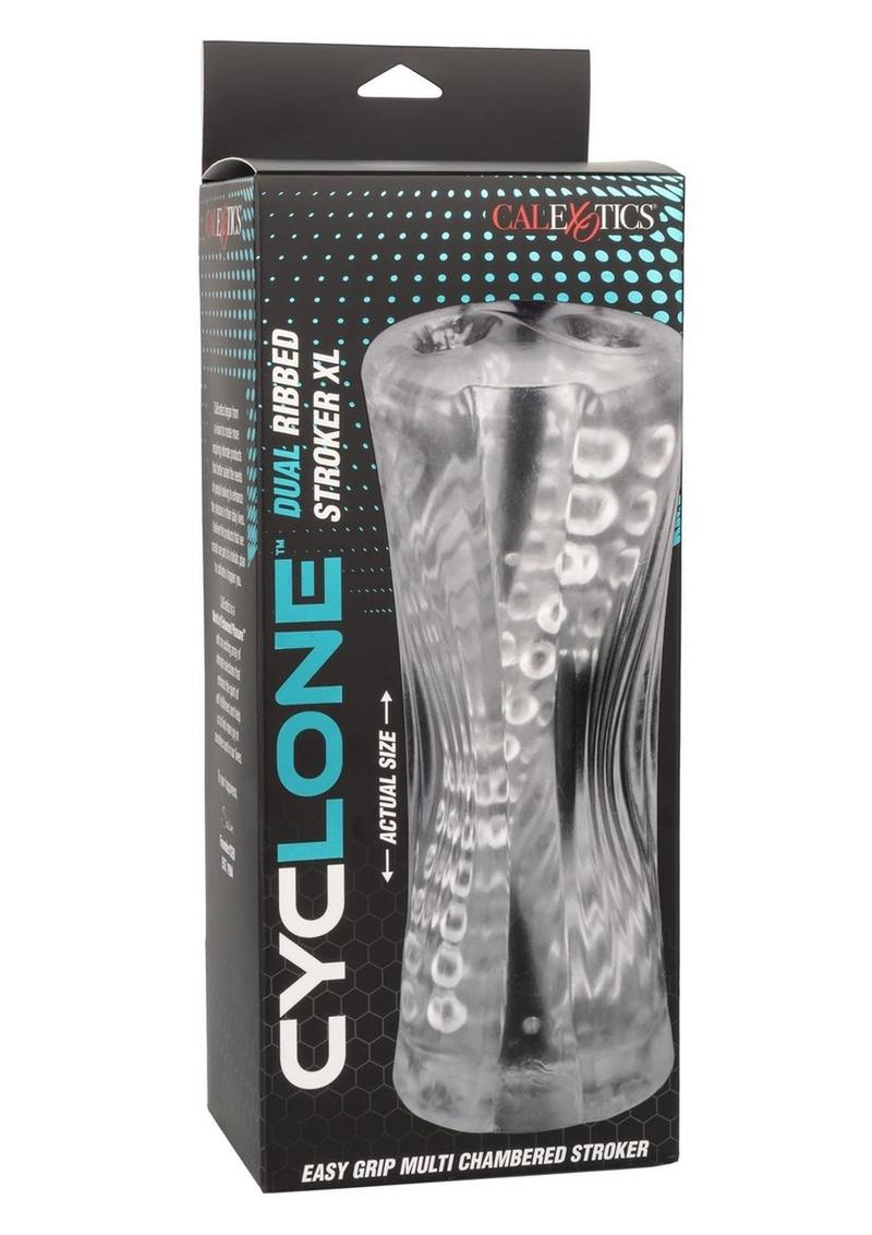 Cyclone Dual Ribbed Stroker XL- Clear