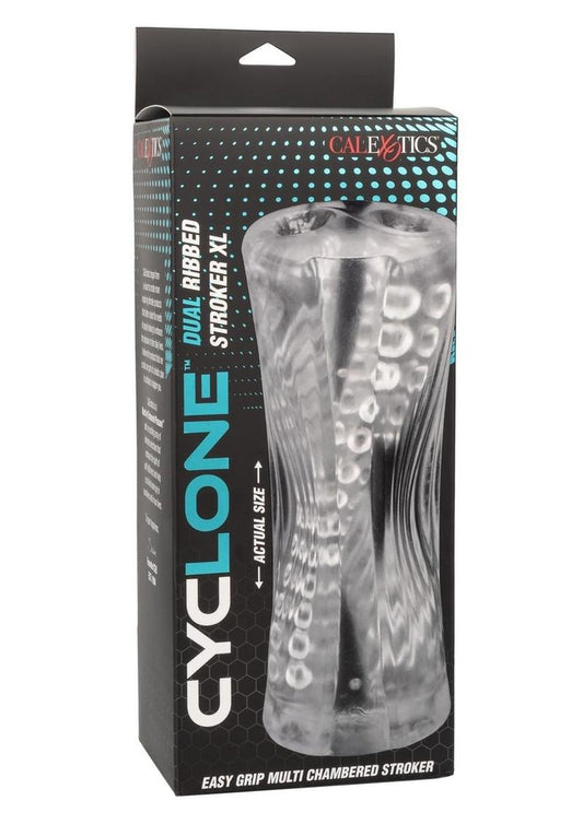 Cyclone Dual Ribbed Stroker XL- Clear