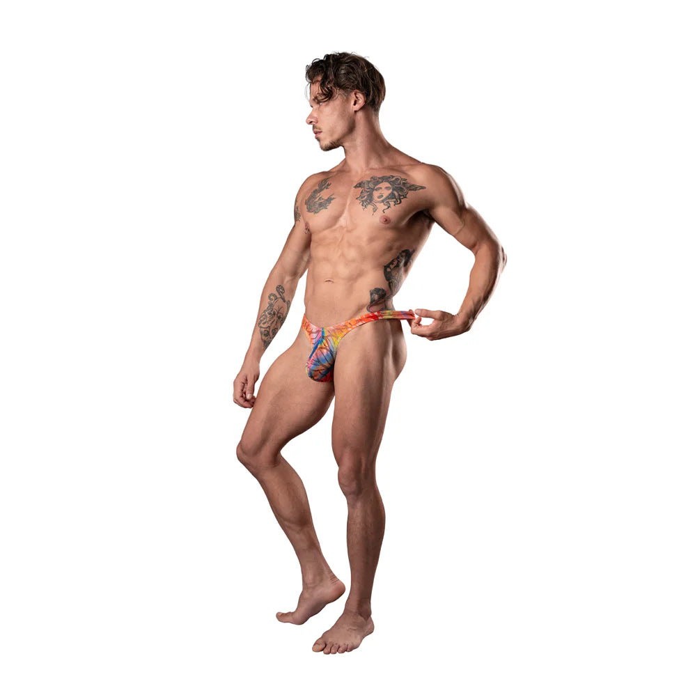 Male Power Your Lace or Mine Bong Thong Multicolor (Choose Size)