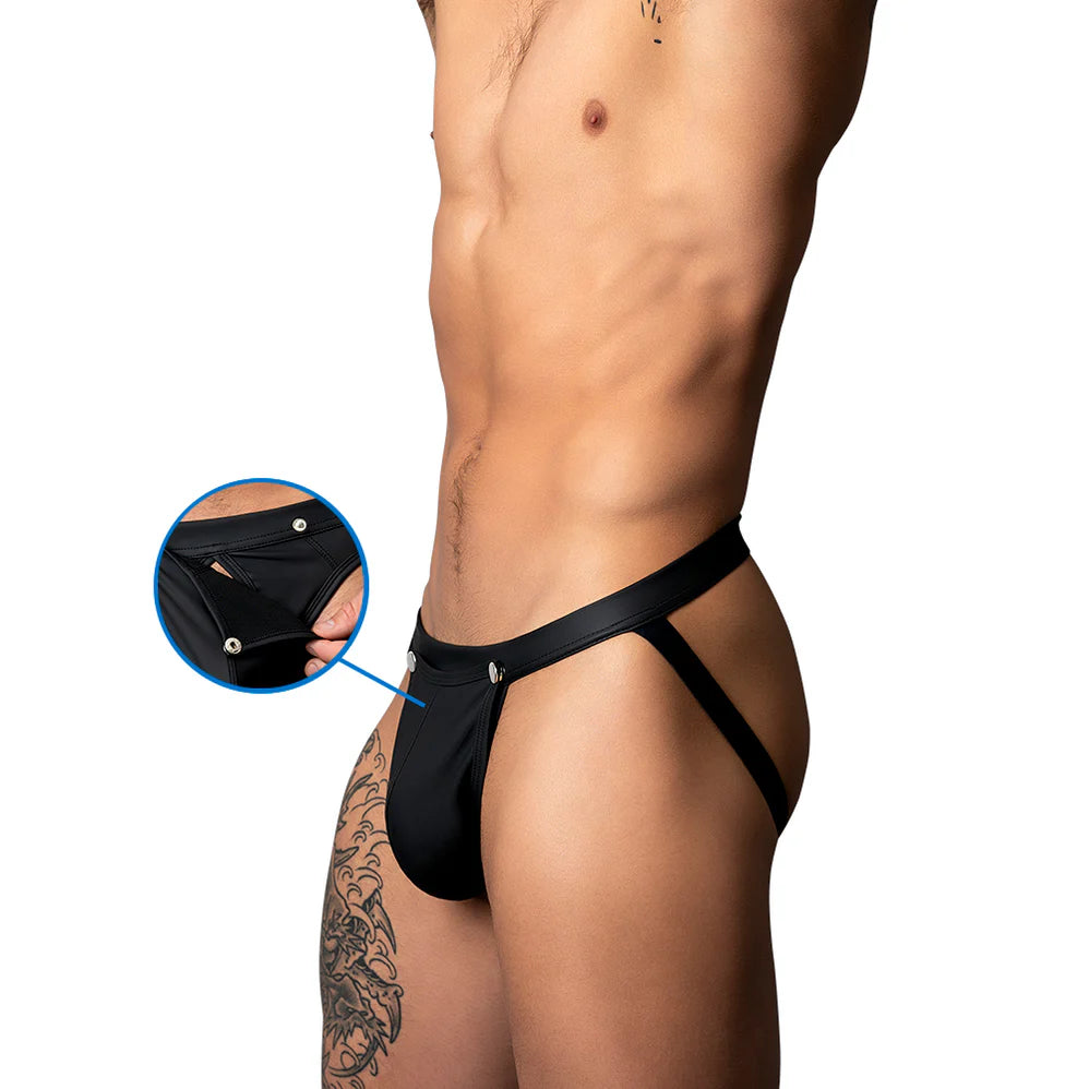 Male Power Oh Snap! Snap off Thong Black (Choose Size)