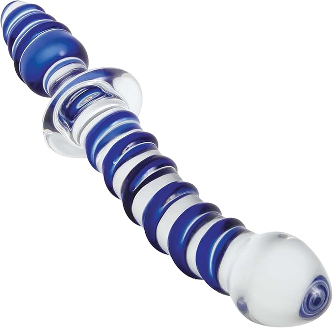 Adam & Eve 9” Twisted Love Double Ended Glass Dildo