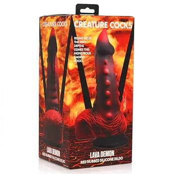 Creature Cocks Lava Demon Red Nubbed Silicone Dildo