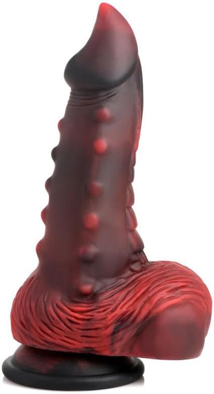 Creature Cocks Lava Demon Red Nubbed Silicone Dildo