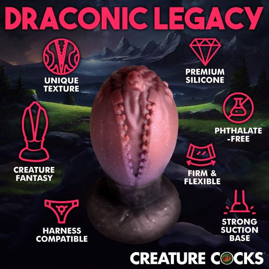 Creature Cocks Dragon Hatch Silicone Egg-Large