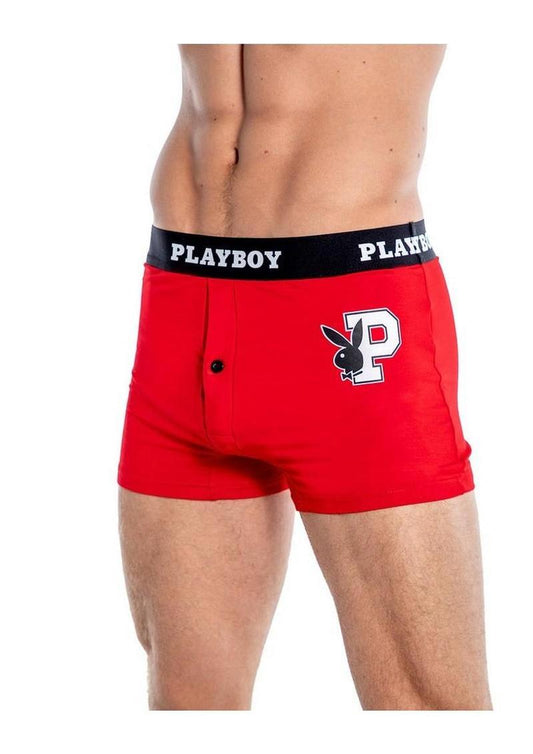 Playboy Mens Varsity Boxer Briefs (Choose Color)