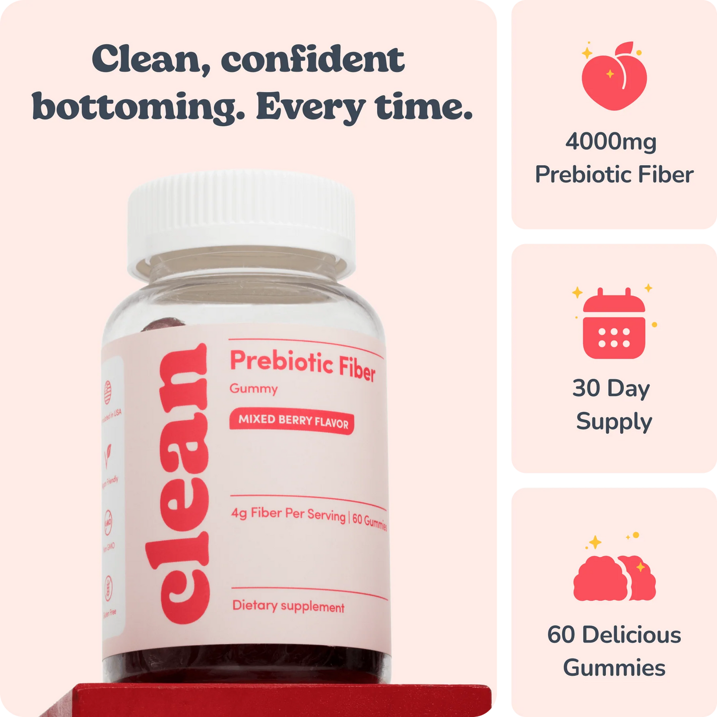 Peachy Clean Fiber Gummies