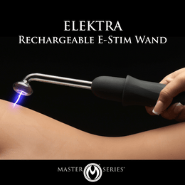 Master Series Elektra Rechargeable E-Stim Wand Blk