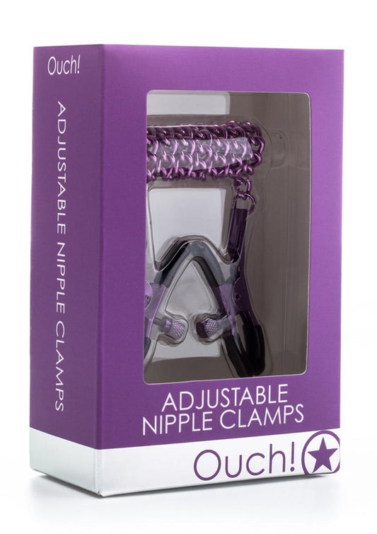 Ouch! Adjustable Nipple Clamps-Purple
