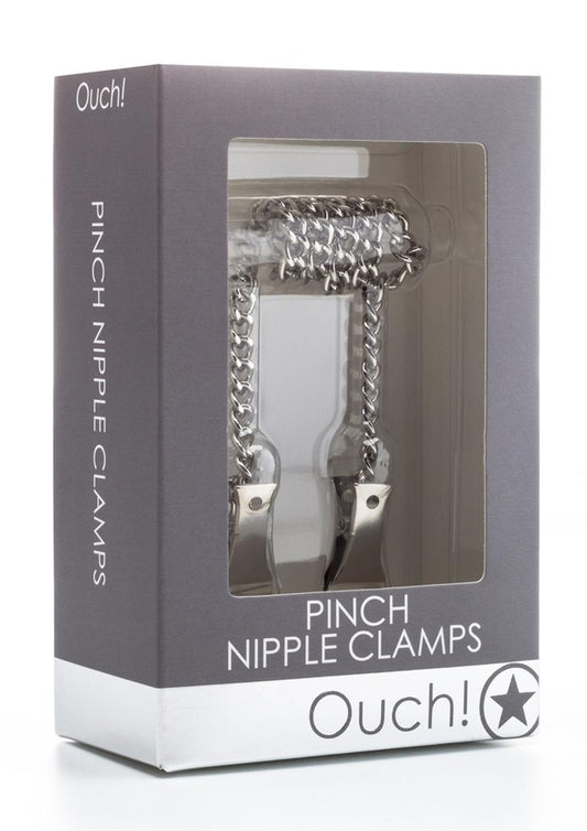 OUCH! Pinch Nipple Clamps- Silver