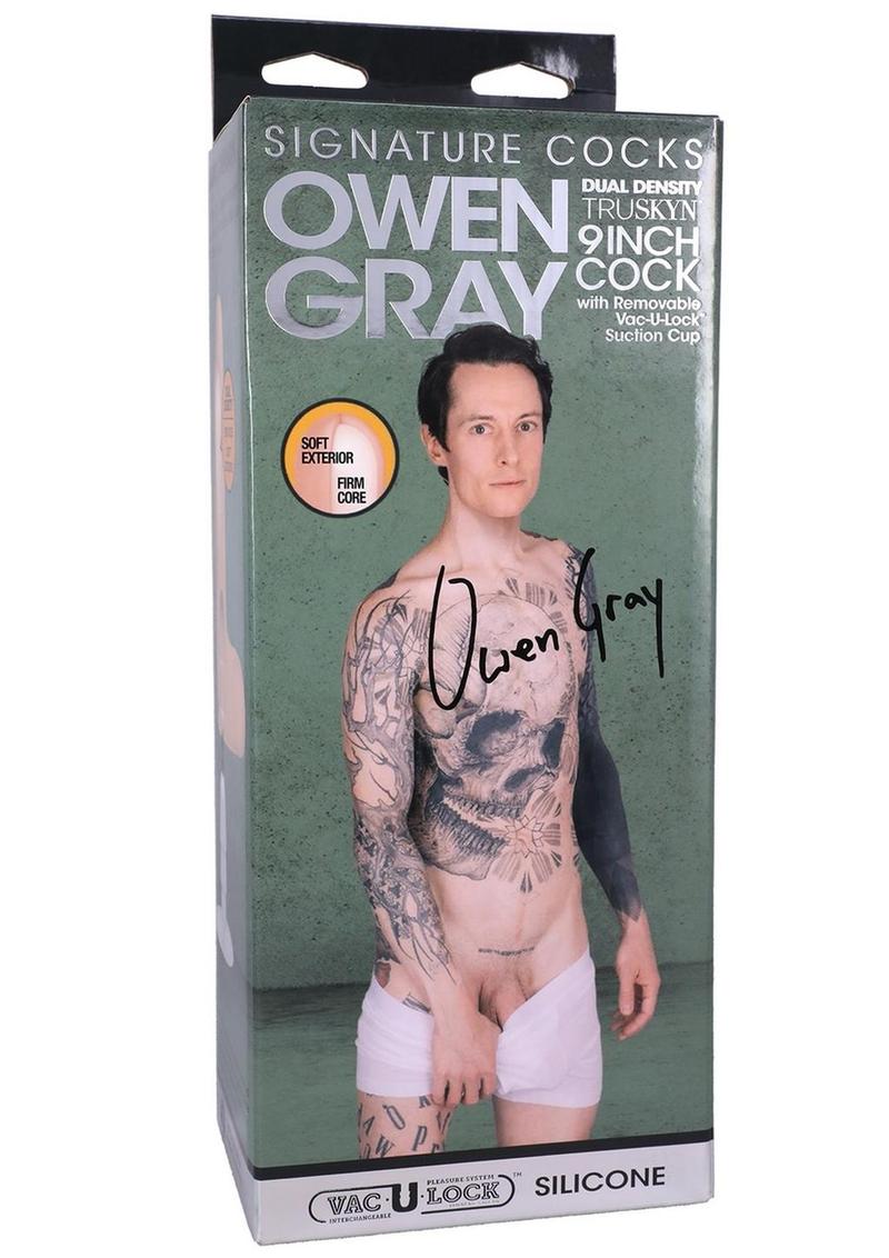 Signature Cocks Silicone Owen Gray 9” Dildo