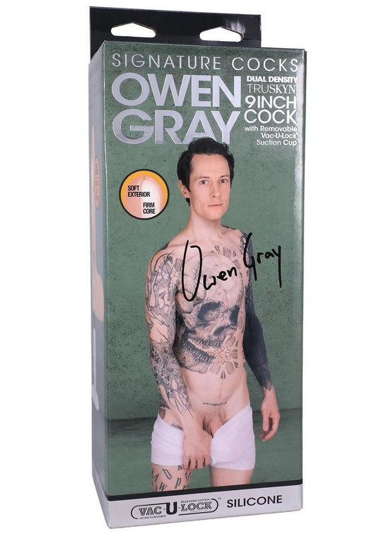 Signature Cocks Silicone Owen Gray 9” Dildo