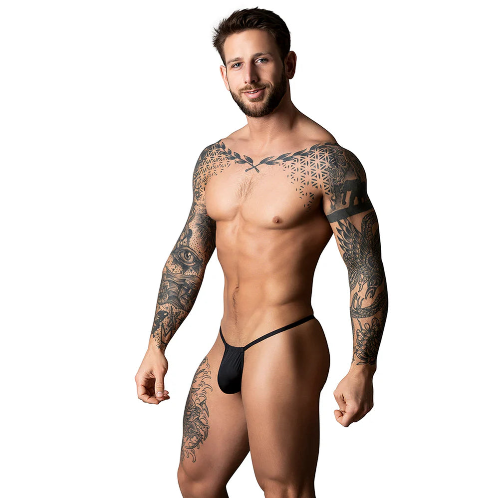 Male Power The Ultimate Duo CRR Pouch G-String & Red Cock Ring Black (Choose Size)