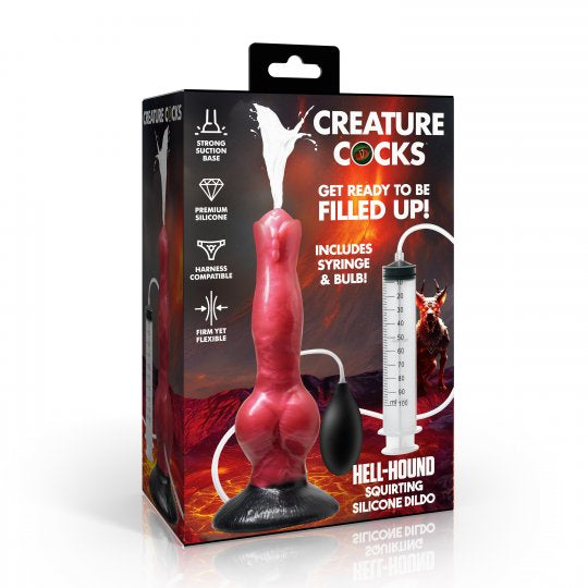 Creature Cocks Hell Hound Squirting Silicone Dildo