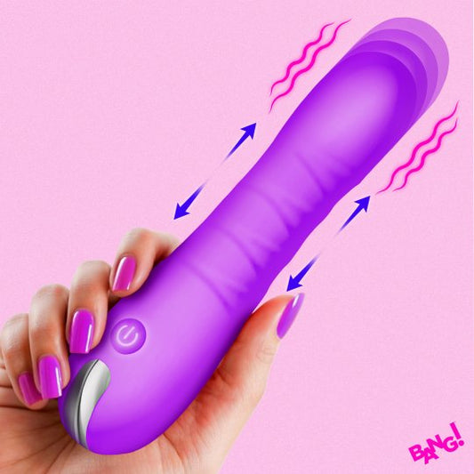 Bang New Thrusting Silicone Dildo-Purple (In Stock Nov 4th)