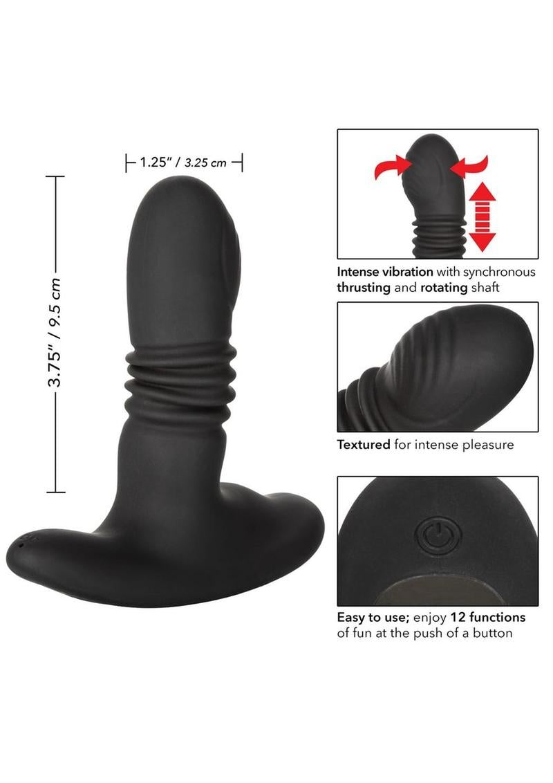 CalExotics Eclipse Thrusting Rotator probe Silicone Rechargeable Vibrating Butt Plug