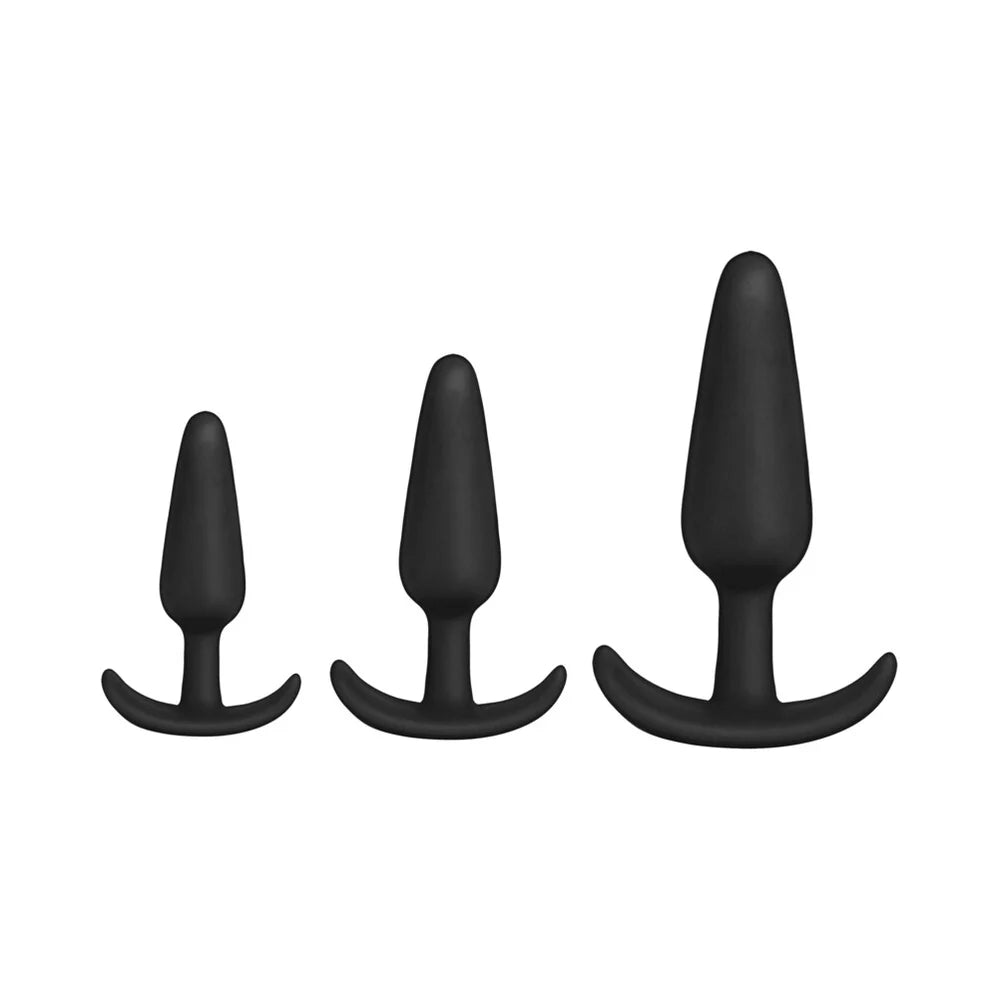 Merci Tush Trainer 3 Piece Silicone Plug Set Black (In Stock Nov 3rd)