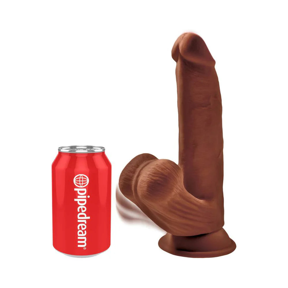 King Cock Plus 8 inch Triple Density Dildo with Swinging Balls