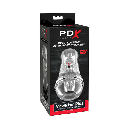 PDX Elite View Tube See-Thru EZ-Grip Clear Stroker