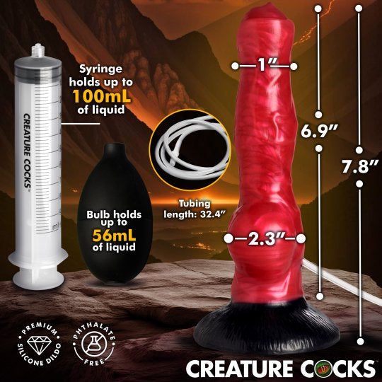 Creature Cocks Hell Hound Squirting Silicone Dildo