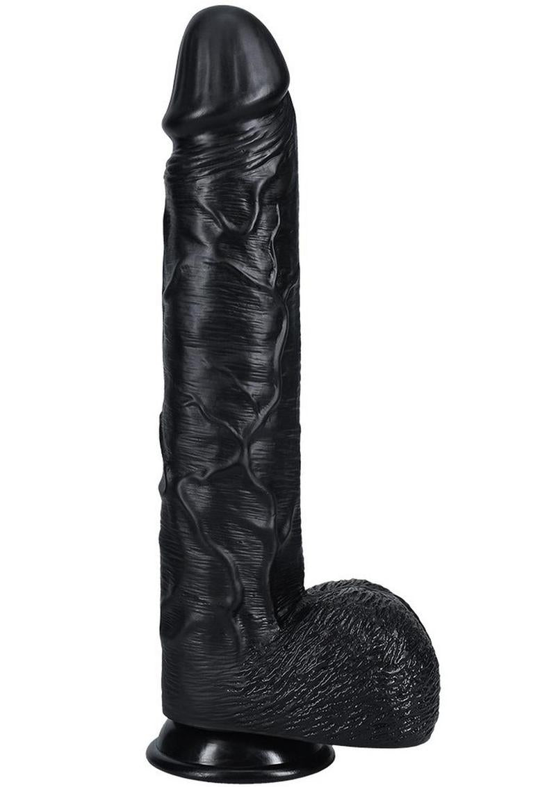 RealRock Ultra Realistic Skin Extra Large 14” Straight Dildo with Balls (Choose Color)
