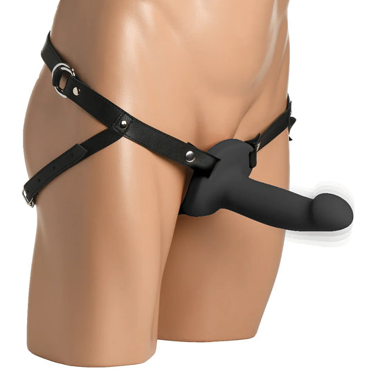 Size Matters 2 Inch Erection 28X Realistic Vibrating Silicone Penis Sheath with Remote-Black