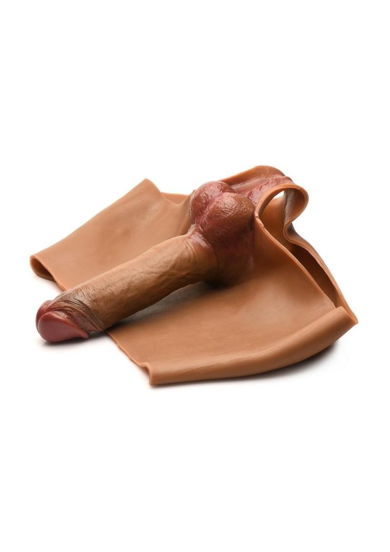 Master Series Hard-On Briefs Silicone Penis Panties (Large) Caramel