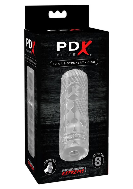 PDX Elite EZ Grip Masturbator-Clear