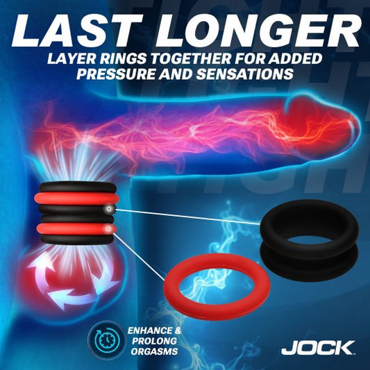 Jock Enhancers Set of 3-2-in-1 Silicone C-Rings (In Stock Jan 13th)