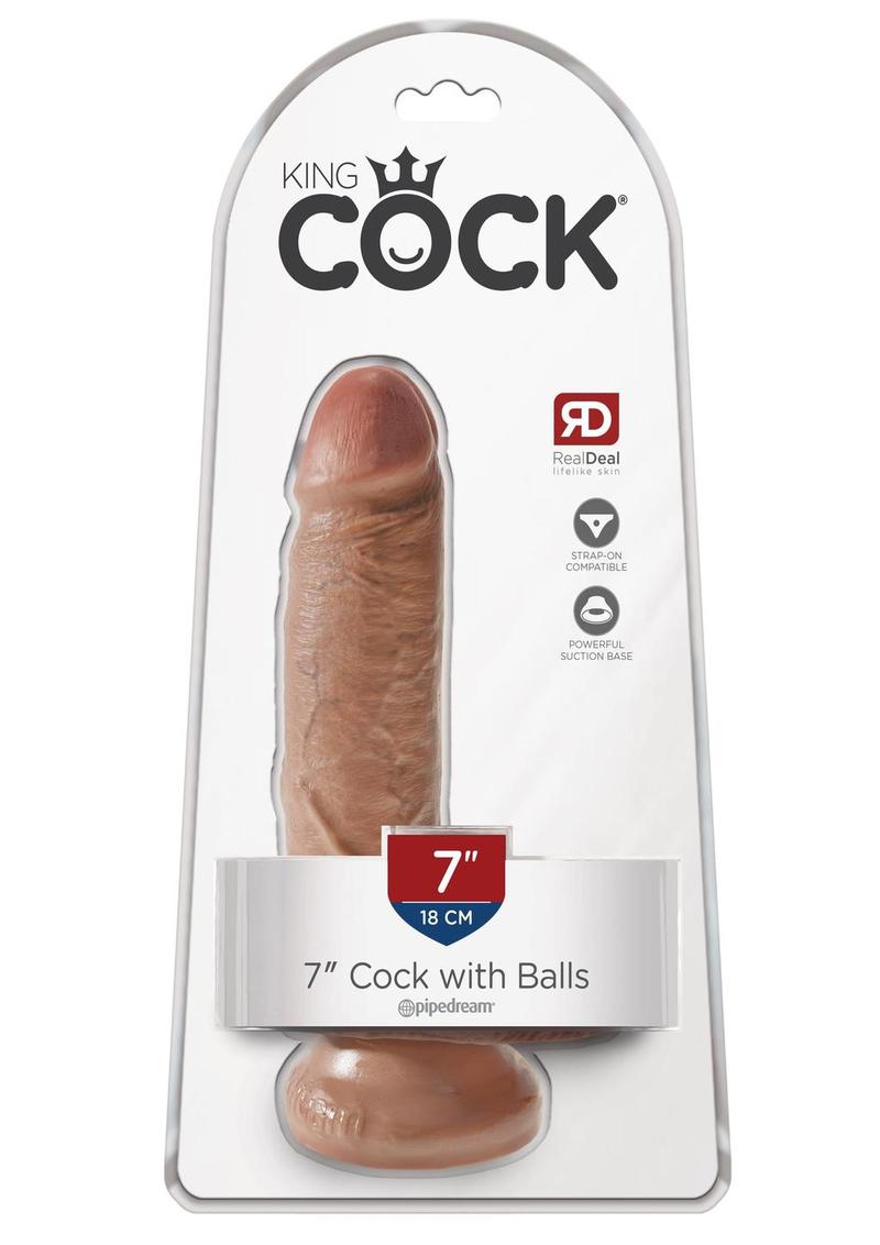 King Cock Dildo with Balls (Choose Size)